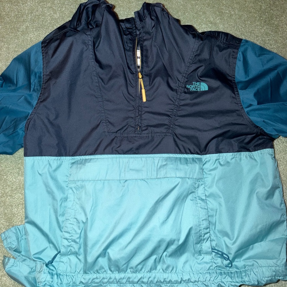 The North Face Navy Jacket with Yellow Trim